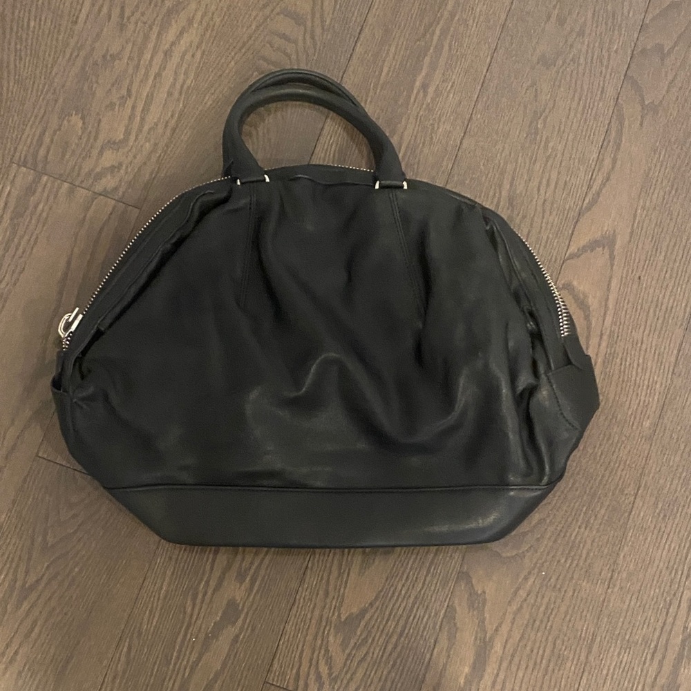 Zara Black Backpack with Silver Zipper